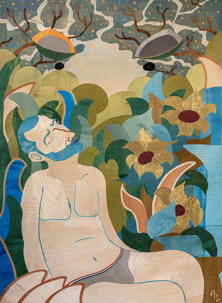 Adri dans son jardin